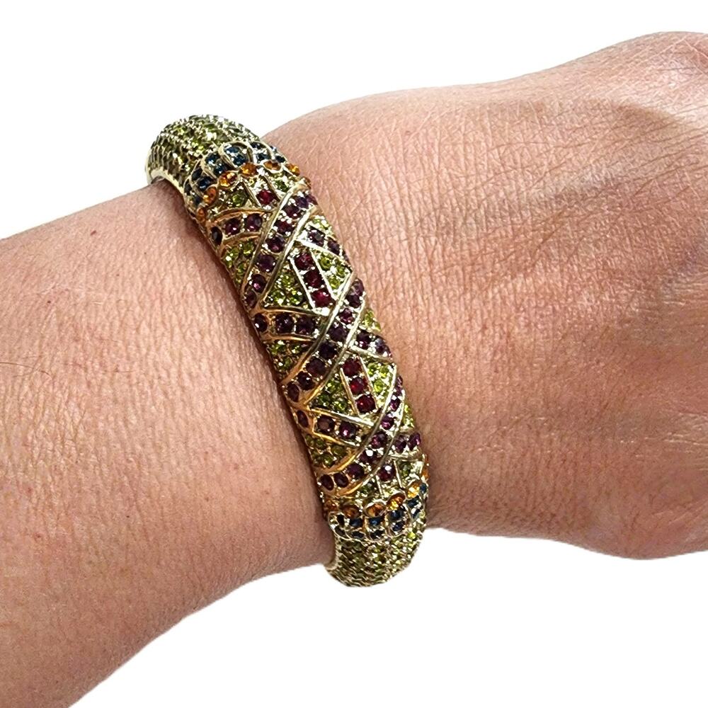 Heidi Daus Triple Play X-Ceptional Crystal Dome Bangle Bracelet